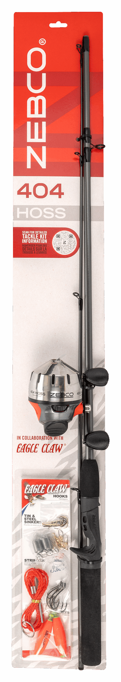 Zebco 404 Hoss Spincast Combo with Tackle Kit